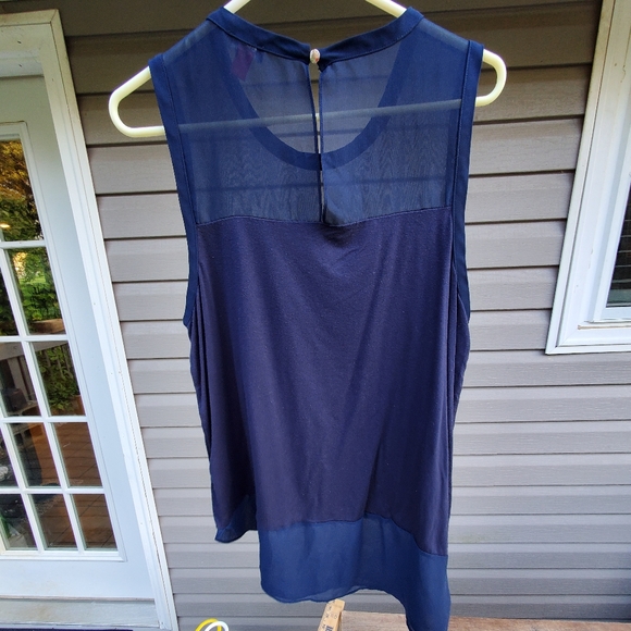 Vince Camuto sleeveless sheer Sz L - Picture 2 of 8